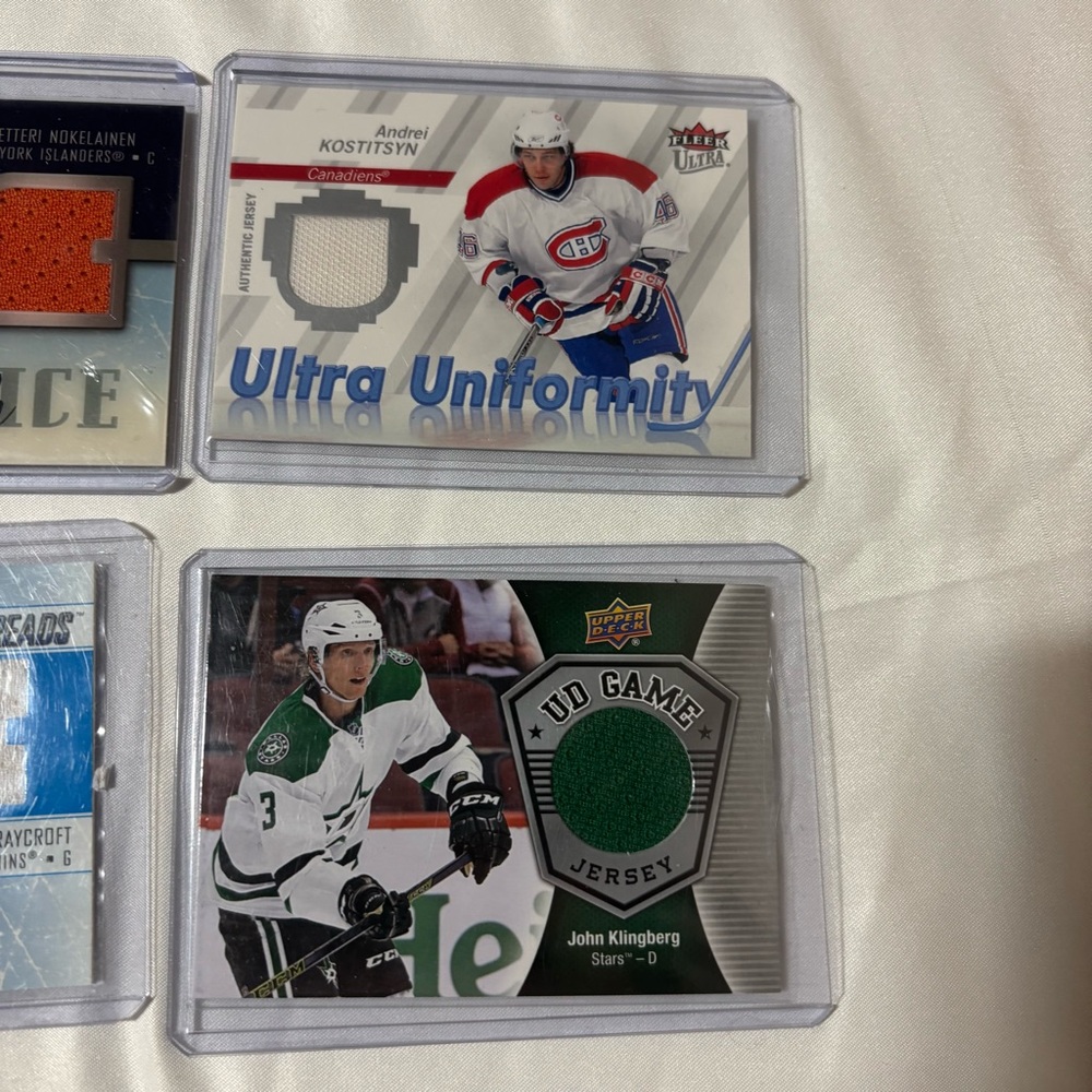 NHL Jersey‎ Patch Card Lot – UD Game Jersey / SP / Fleer Inserts - Picture 3 of 6